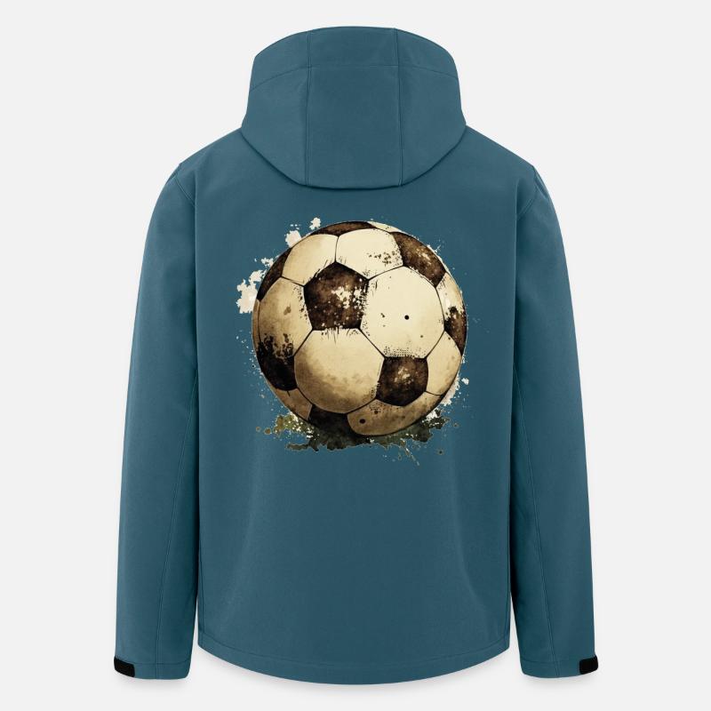 Fußball Ball - Recycelte Männer Softshell-Jacke von Stanley/Stella - Dunkles Petrol