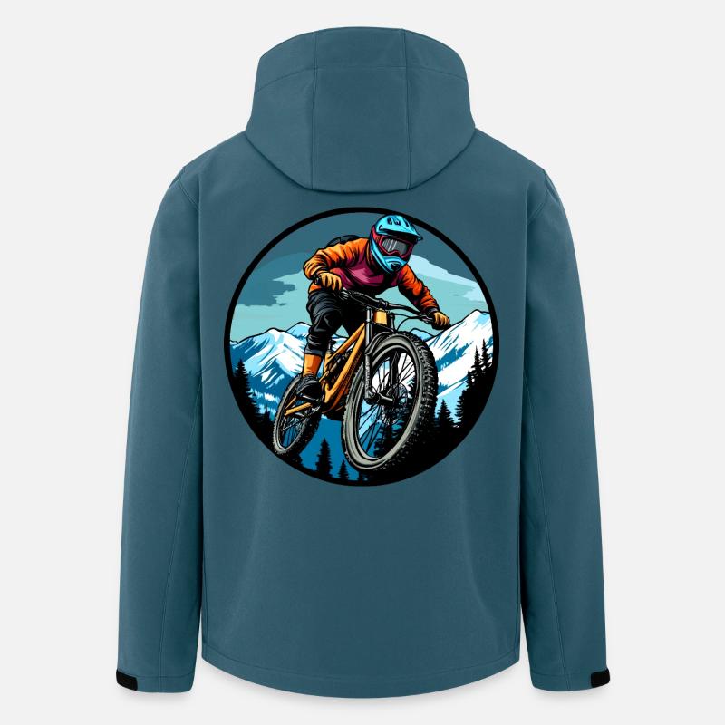 Freeride Biker - Recycelte Männer Softshell-Jacke von Stanley/Stella - Dunkles Petrol