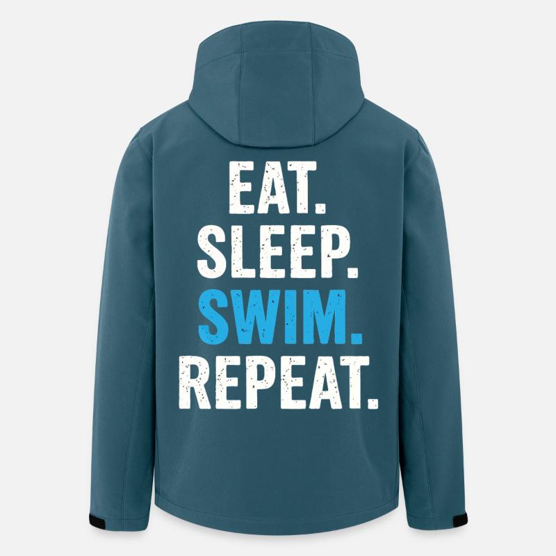 Eat sleep Swim Repeat - Men’s Recycled Softshell Jacket by Stanley/Stella - stargazer