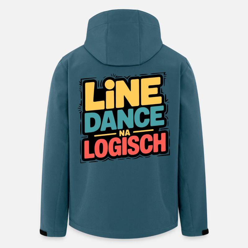 Danse en ligne Bien sûr - Veste softshell homme en polyester recyclé Stanley/Stella - bleu pétrole foncé