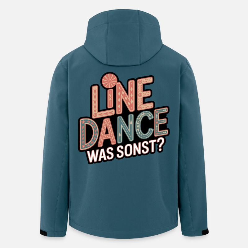 Line Dance Vad mer? - Softshelljacka herr i återvunnen polyester Stanley/Stella - mörk petrol