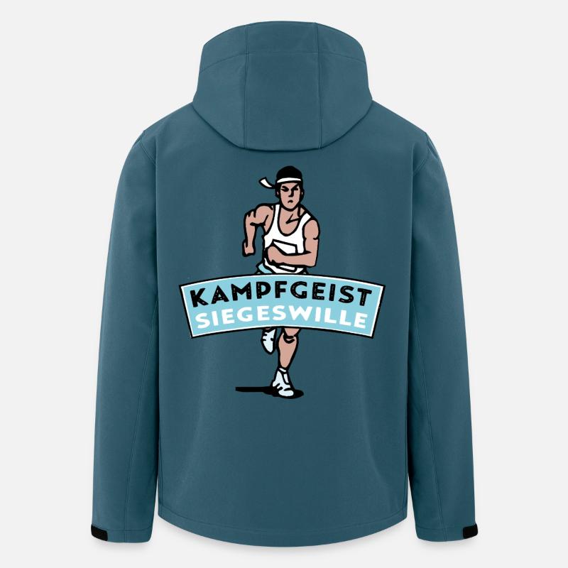 Kampfgeist Siegeswille - Marathonläufer - Recycelte Männer Softshell-Jacke von Stanley/Stella - Dunkles Petrol