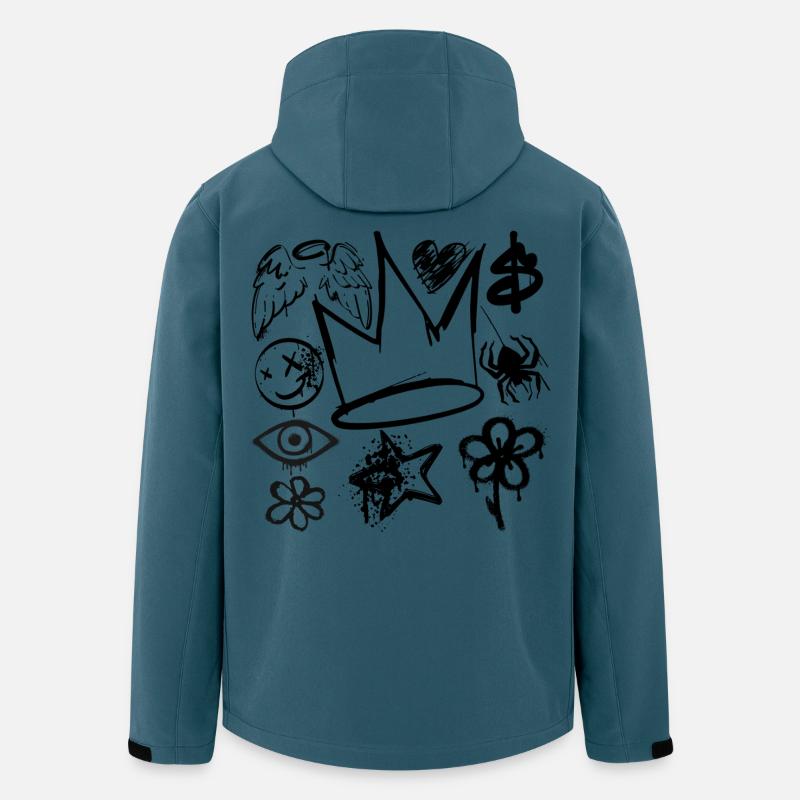 Art Graph Pattern - Men’s Recycled Softshell Jacket by Stanley/Stella - stargazer