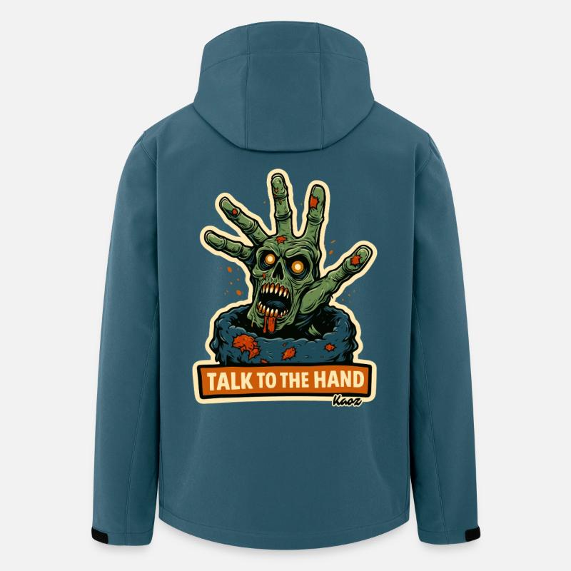 Zombie Hand ruft: Sprich mit der Hand - Recycelte Männer Softshell-Jacke von Stanley/Stella - Dunkles Petrol