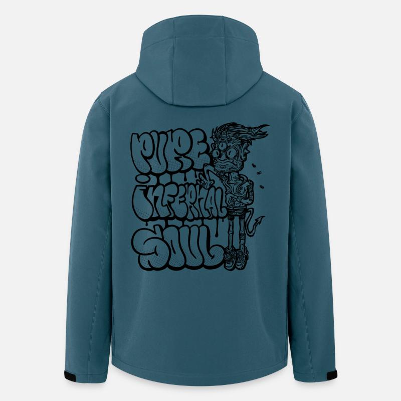 Reine höllische Seele - Recycelte Männer Softshell-Jacke von Stanley/Stella - Dunkles Petrol