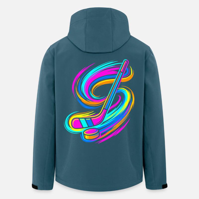 Eishockeyschläger - Recycelte Männer Softshell-Jacke von Stanley/Stella - Dunkles Petrol