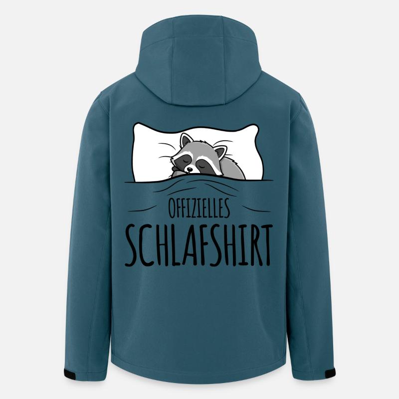 Waschbär Schlafshirt - Recycelte Männer Softshell-Jacke von Stanley/Stella - Dunkles Petrol