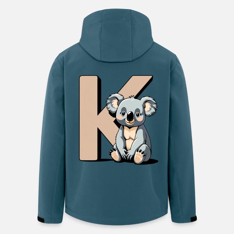KoalaK Buchstabe Design - Recycelte Männer Softshell-Jacke von Stanley/Stella - Dunkles Petrol
