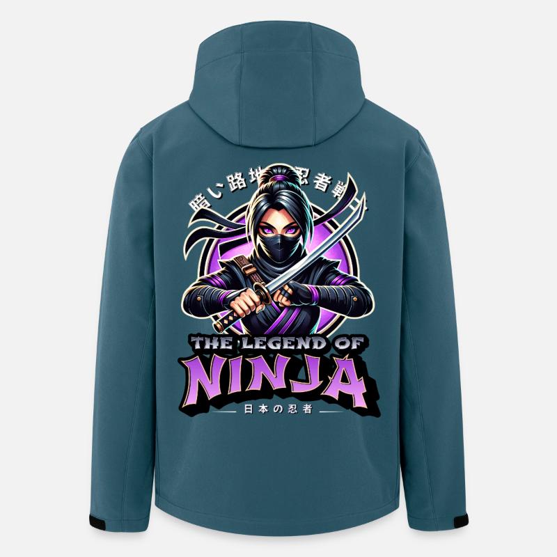 Ninja-Legende: Schattenklinge - Recycelte Männer Softshell-Jacke von Stanley/Stella - Dunkles Petrol