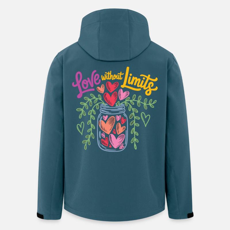 Liebe ohne Grenzen Shirt – Geschenkidee - Recycelte Männer Softshell-Jacke von Stanley/Stella - Dunkles Petrol