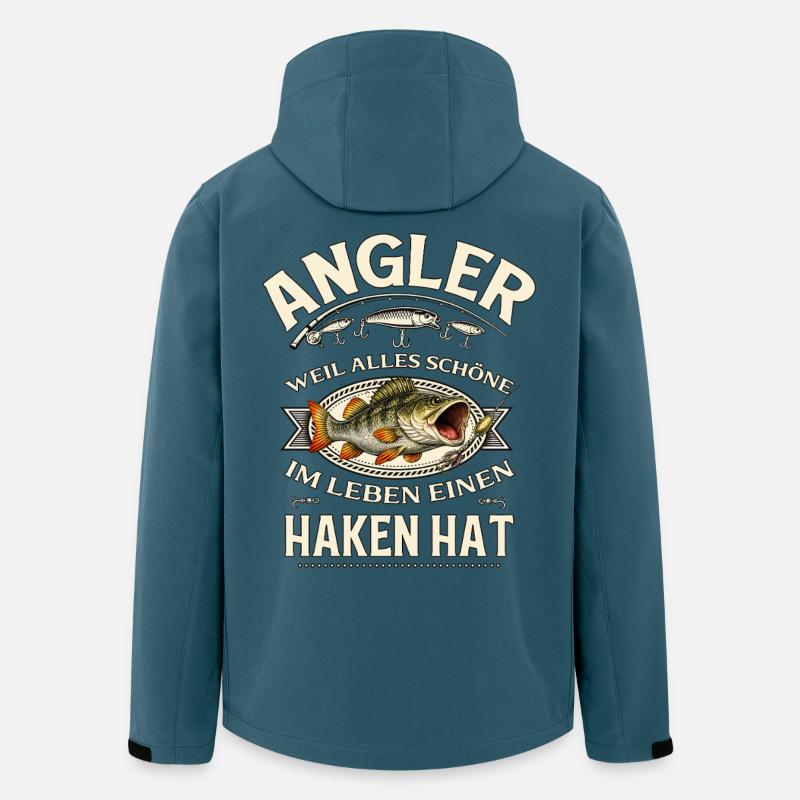 Angeln Geschenk Mann Angler Geschenkidee - Recycelte Männer Softshell-Jacke von Stanley/Stella - Dunkles Petrol