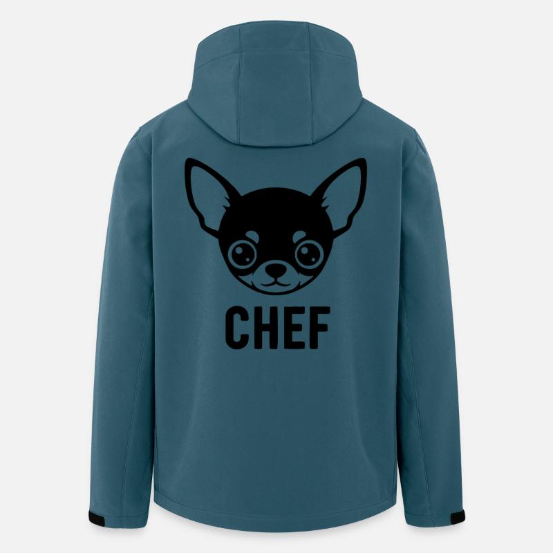 Chihuahua Silhouette CHEF - Recycelte Männer Softshell-Jacke von Stanley/Stella - Dunkles Petrol
