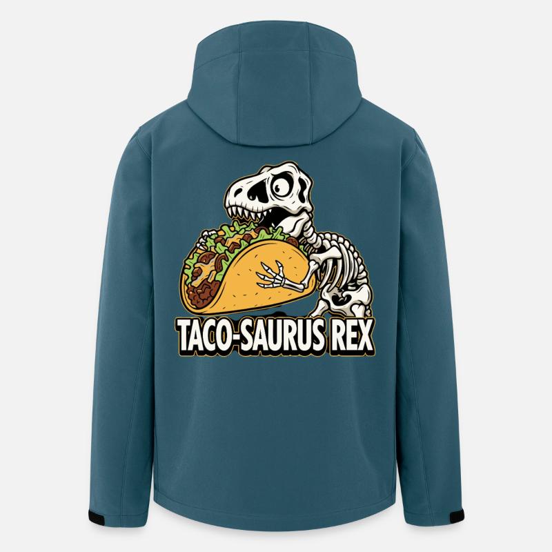 Taco-Saurus Rex - Hungriges Dino Skelett - Recycelte Männer Softshell-Jacke von Stanley/Stella - Dunkles Petrol