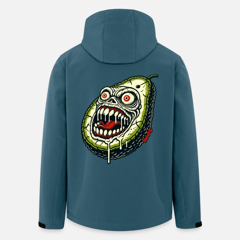 Gruselige Monster Avocado - Recycelte Männer Softshell-Jacke von Stanley/Stella - Dunkles Petrol