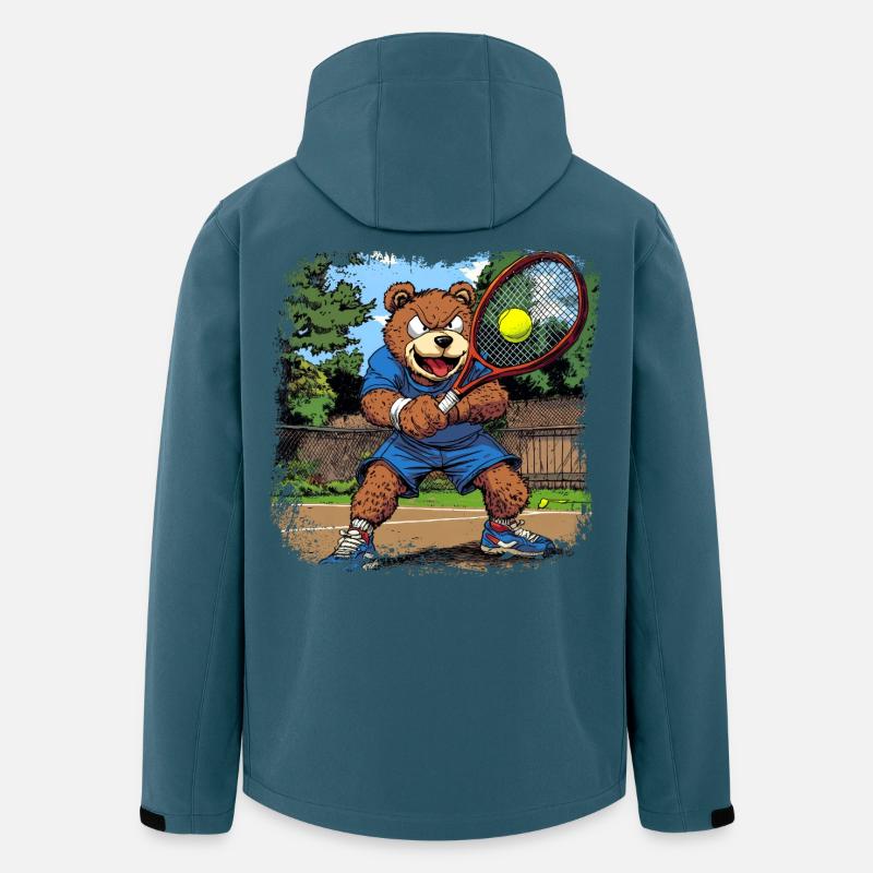 Tennis Bär - Recycelte Männer Softshell-Jacke von Stanley/Stella - Dunkles Petrol