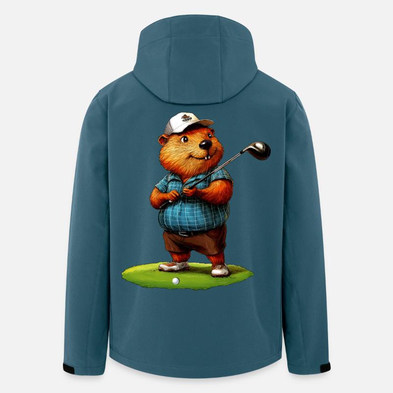 Biber Golf - Recycelte Männer Softshell-Jacke von Stanley/Stella - Dunkles Petrol