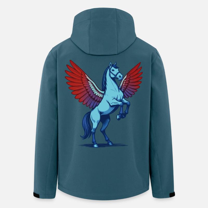 PEGASUS #2 – Tiere - Recycelte Männer Softshell-Jacke von Stanley/Stella - Dunkles Petrol