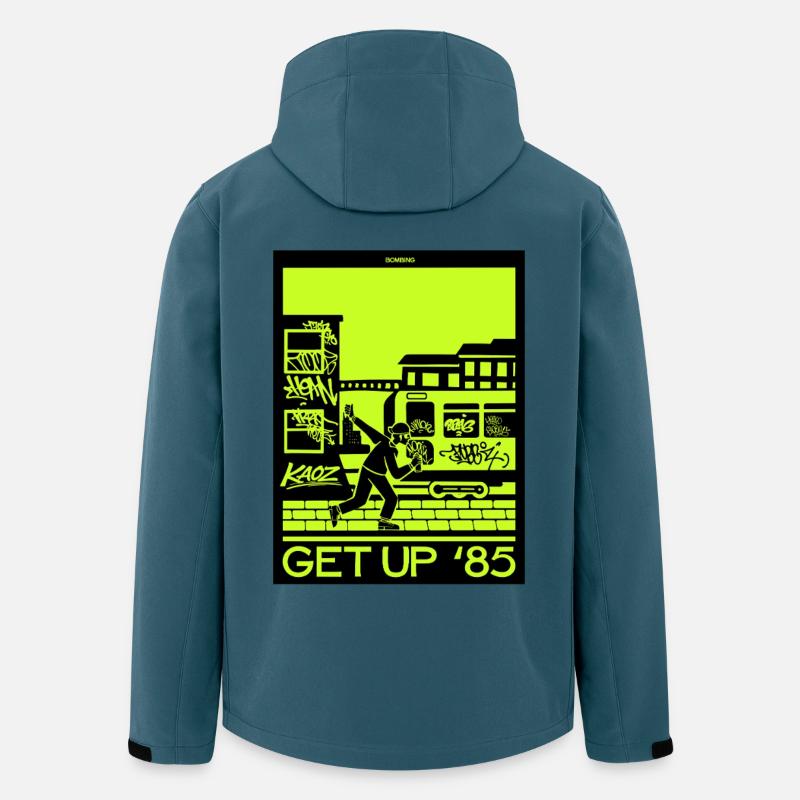 Get Up 85 Graffiti Runner - Recycelte Männer Softshell-Jacke von Stanley/Stella - Dunkles Petrol