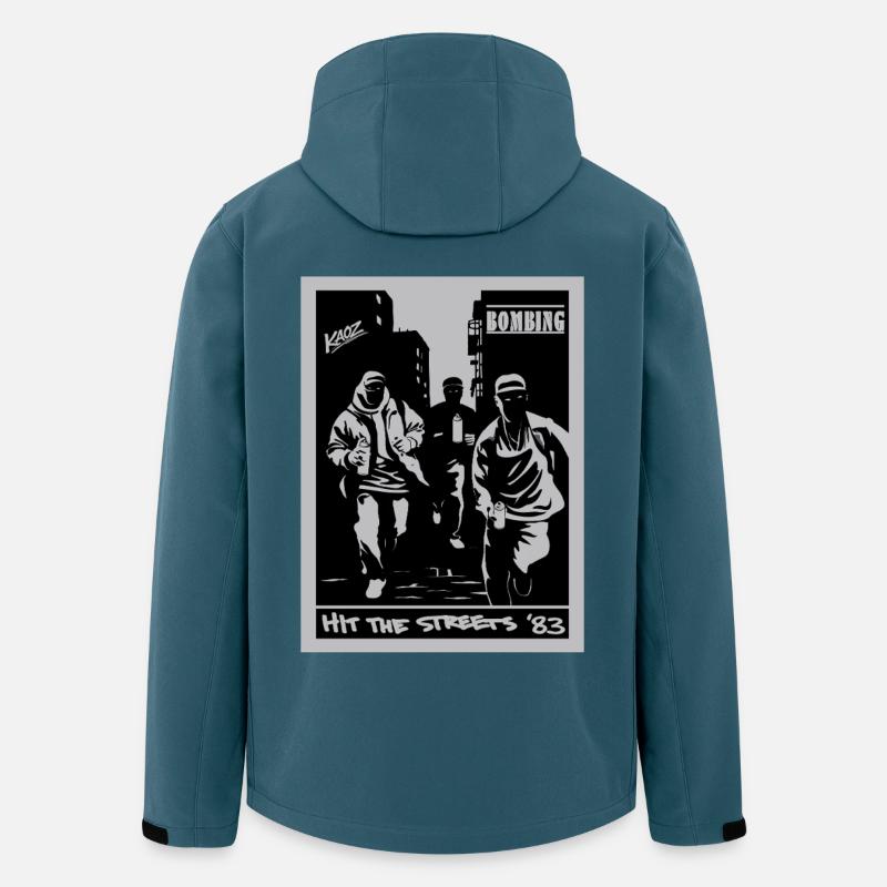 Hit the Streets 83 Silhouetten - Recycelte Männer Softshell-Jacke von Stanley/Stella - Dunkles Petrol