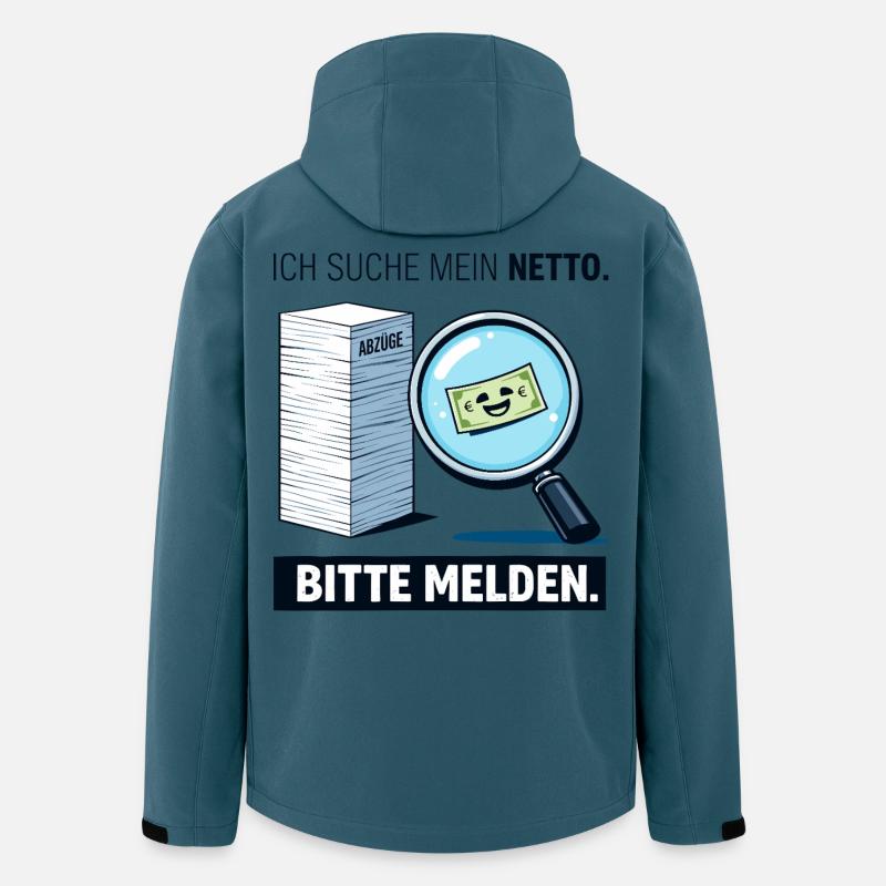 Ich Suche Mein Netto - Recycelte Männer Softshell-Jacke von Stanley/Stella - Dunkles Petrol