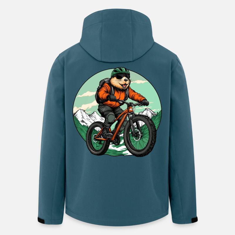 Biker Biber - Recycelte Männer Softshell-Jacke von Stanley/Stella - Dunkles Petrol