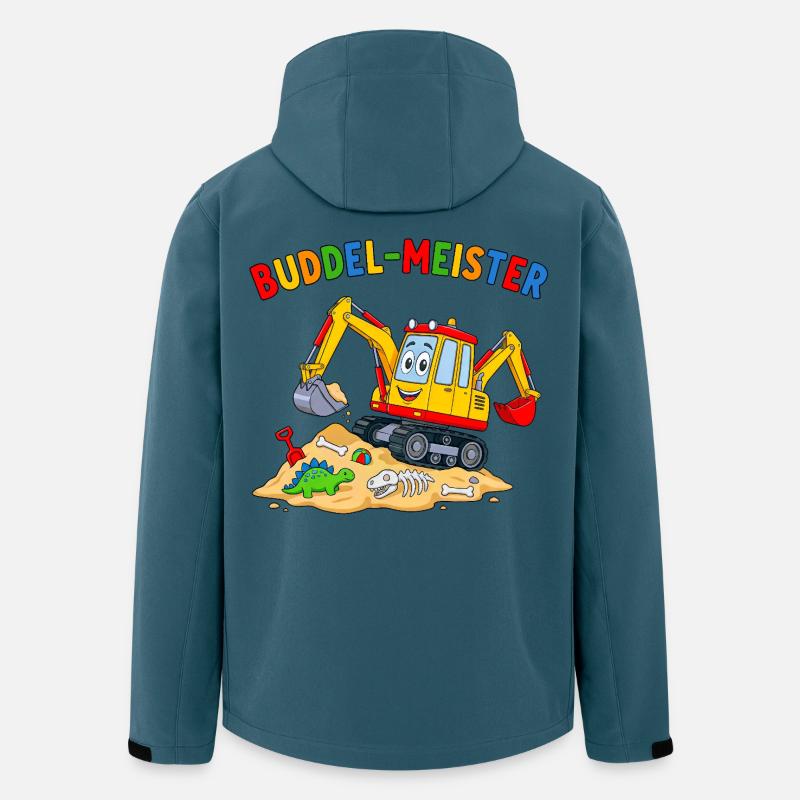 Buddel-Meister Dino-Abenteuer - Recycelte Männer Softshell-Jacke von Stanley/Stella - Dunkles Petrol