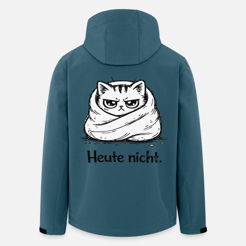 Grummelkatze: Heute nicht - Recycelte Männer Softshell-Jacke von Stanley/Stella - Dunkles Petrol