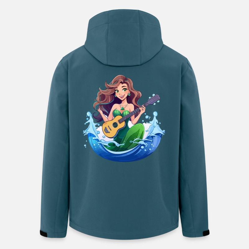 Sirène à la guitare - Veste softshell homme en polyester recyclé Stanley/Stella - bleu pétrole foncé