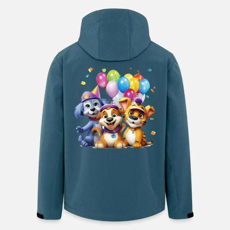 Trio de chiens Balloon Friends - Veste softshell homme en polyester recyclé Stanley/Stella - bleu pétrole foncé