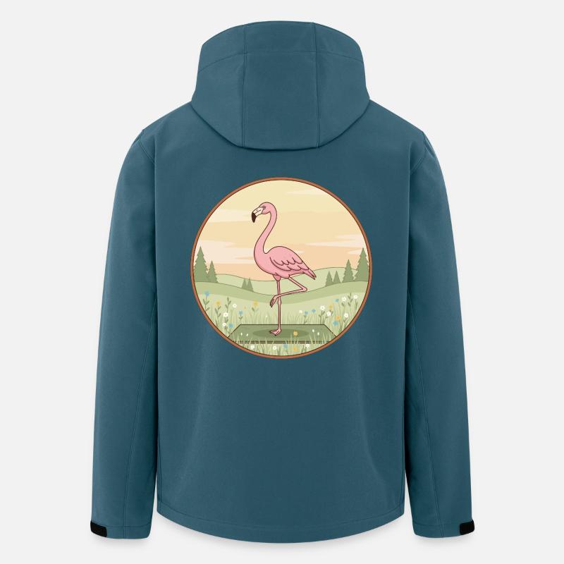 Yoga Flamingo Bird Doing Tree Pose - Men’s Recycled Softshell Jacket by Stanley/Stella - stargazer