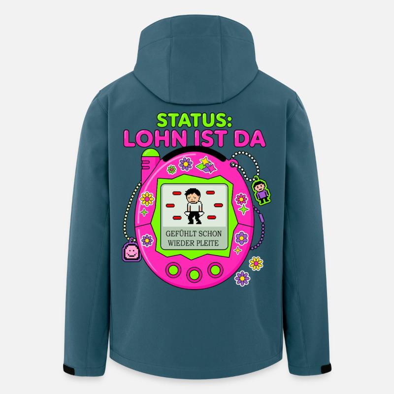 Status Lohn Ist Da - Recycelte Männer Softshell-Jacke Discoverer von Stanley/Stella - Dunkles Petrol