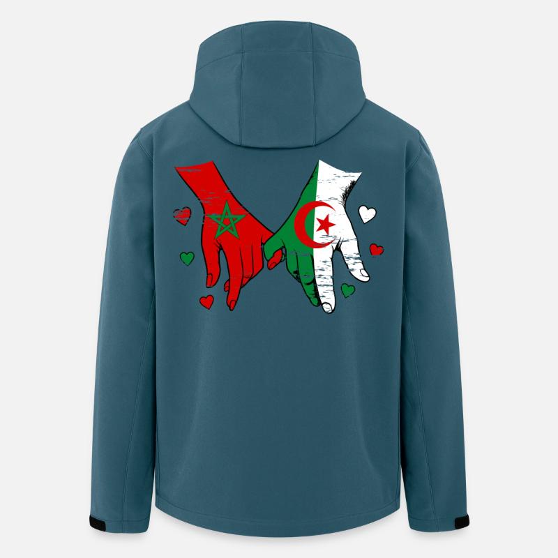 Morocco Algeria flags handholding used - Men’s Recycled Softshell Jacket by Stanley/Stella - stargazer