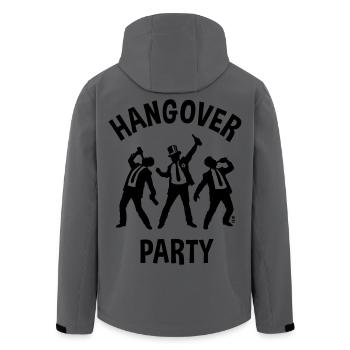 Hangover Party (JGA Junggesellenabschied Bier B) - Recycelte Männer Softshell-Jacke von Stanley/Stella - Dunkles Petrol - Hinten - AI Model Male 185 light (185cm)