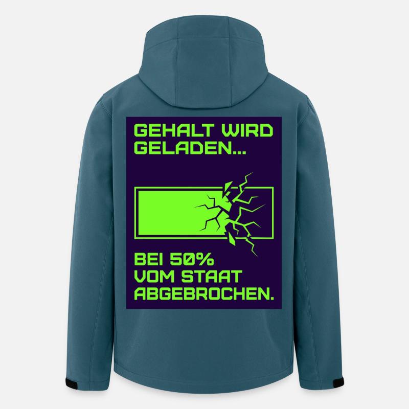 Gehalt Wird Geladen - Recycelte Männer Softshell-Jacke von Stanley/Stella - Dunkles Petrol