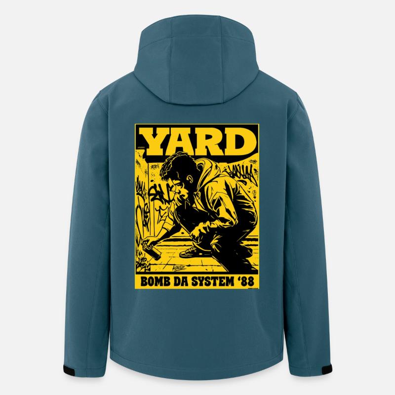 yard_graffitiYard Bomb Da System 88 Graffiti Poster - Stanley/Stella Discoverer Menn Resirkulert softshell-jakke - mørk petroleum