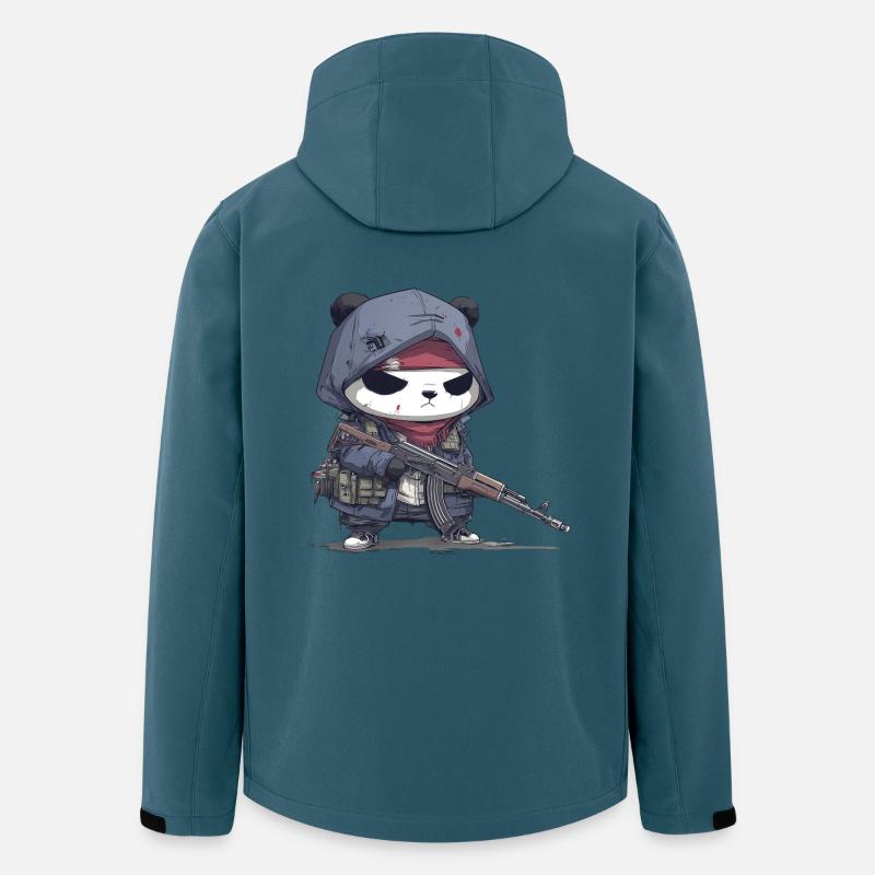 Panda Gang - Recycelte Männer Softshell-Jacke von Stanley/Stella - Dunkles Petrol