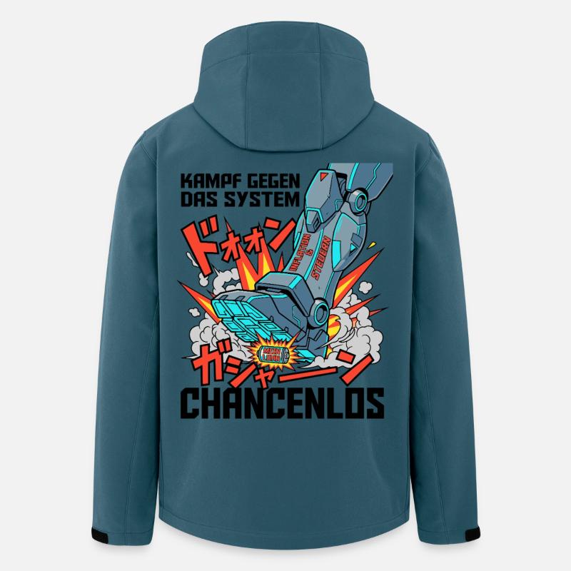 Kampf_Gegen_Das_System - Veste softshell homme en polyester recyclé Stanley/Stella - bleu pétrole foncé