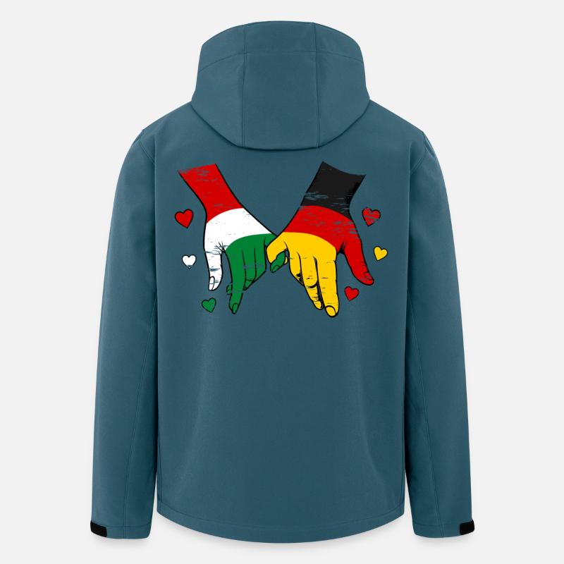 Hungary Germany Flags Hand Holding Used - Men’s Recycled Softshell Jacket by Stanley/Stella - stargazer