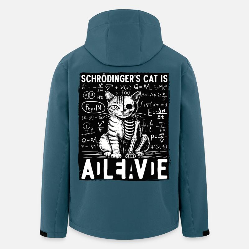 Schrödingers Cat Is Alive Dead - Recycelte Männer Softshell-Jacke von Stanley/Stella - Dunkles Petrol