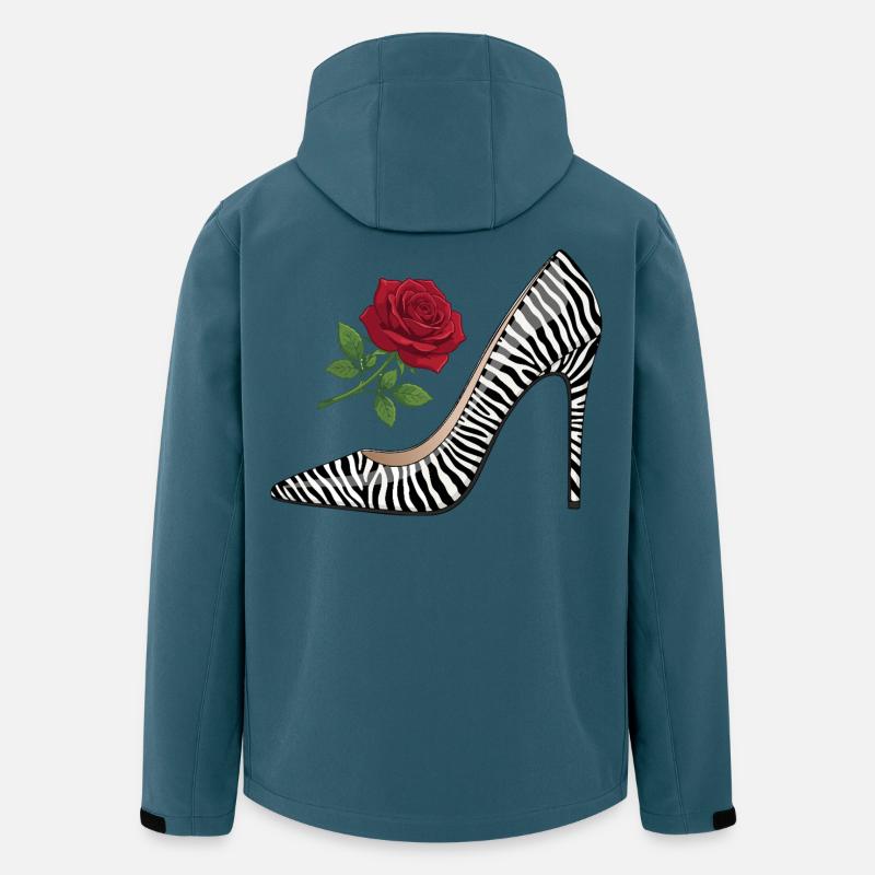 Zebra High Heel Rose - Recycelte Männer Softshell-Jacke von Stanley/Stella - Dunkles Petrol