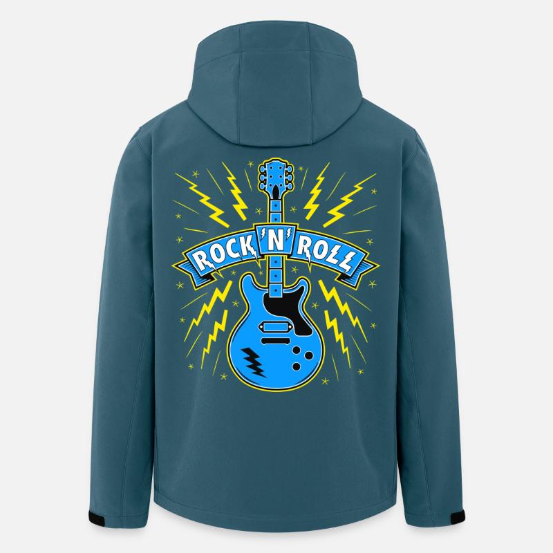 Rock 'n' Roll Gitarre - Recycelte Männer Softshell-Jacke von Stanley/Stella - Dunkles Petrol