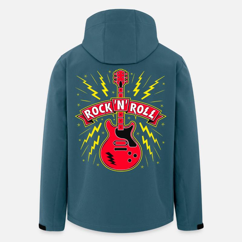 Rock 'n' Roll Gitarre - Recycelte Männer Softshell-Jacke von Stanley/Stella - Dunkles Petrol
