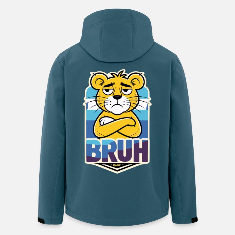 Grim lion with lettering Bruh - Men’s Recycled Softshell Jacket by Stanley/Stella - stargazer
