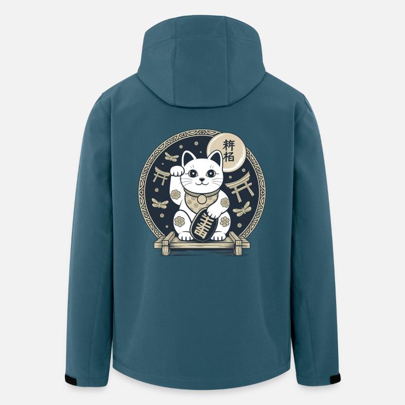 Maneki Neko Nachtmedaillon - Recycelte Männer Softshell-Jacke von Stanley/Stella - Dunkles Petrol