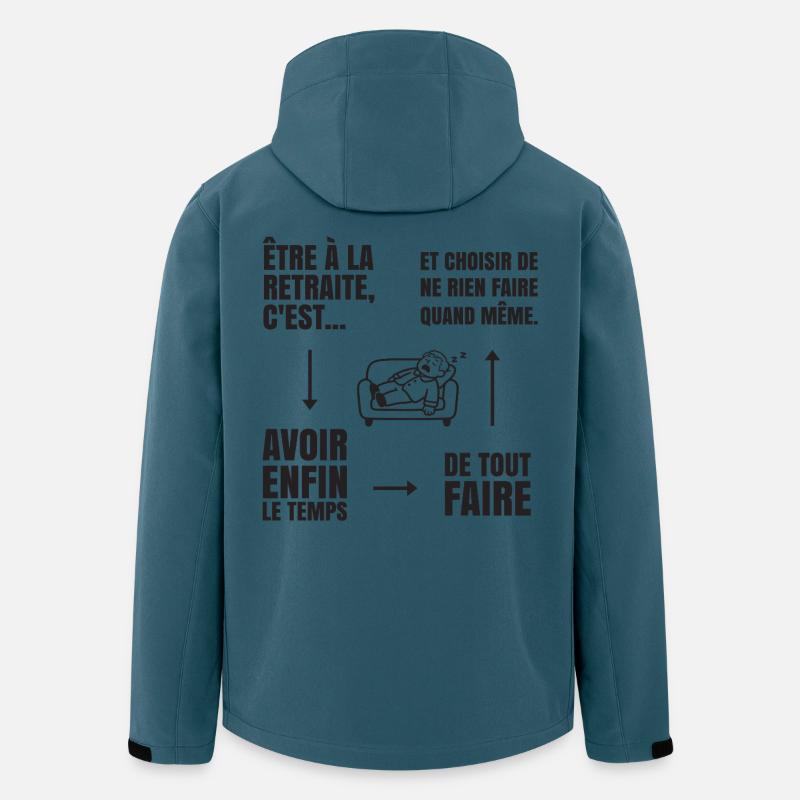 Die Kunst des Nichtstuns (schwarzer Text) - Recycelte Männer Softshell-Jacke von Stanley/Stella - Dunkles Petrol