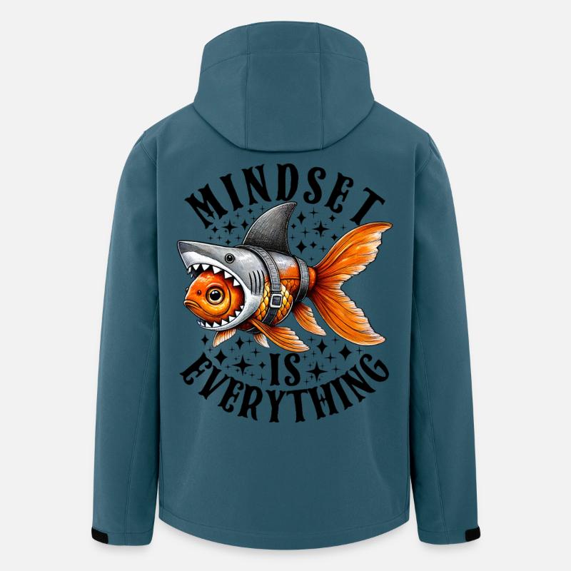 Mindset Is Everything Motivational Inspirational - Recycelte Männer Softshell-Jacke von Stanley/Stella - Dunkles Petrol