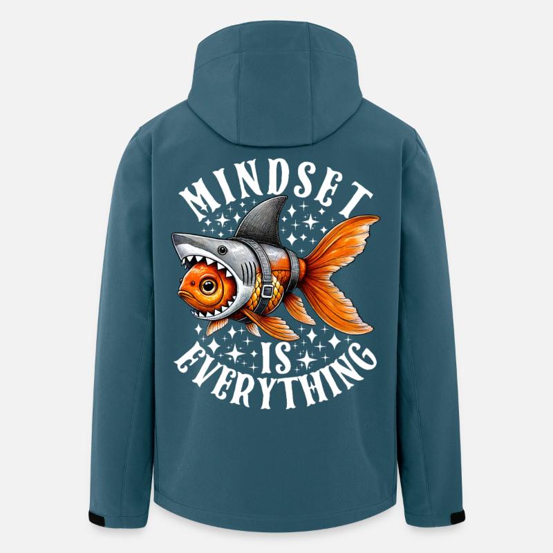 Mindset Is Everything Motivational Inspirational - Recycelte Männer Softshell-Jacke von Stanley/Stella - Dunkles Petrol