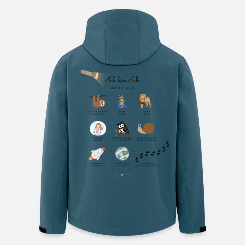 Ich bin Ich - Recycelte Männer Softshell-Jacke von Stanley/Stella - Dunkles Petrol