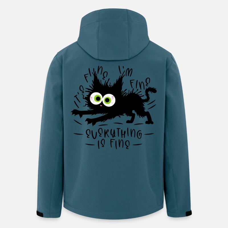 It's fine I'm fine Everything is fine - Cat - Men’s Recycled Softshell Jacket by Stanley/Stella - stargazer