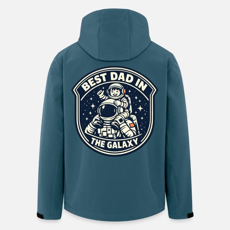 Dad Gift Astronaut Galaxy Best Dad - Men’s Recycled Softshell Jacket by Stanley/Stella - stargazer
